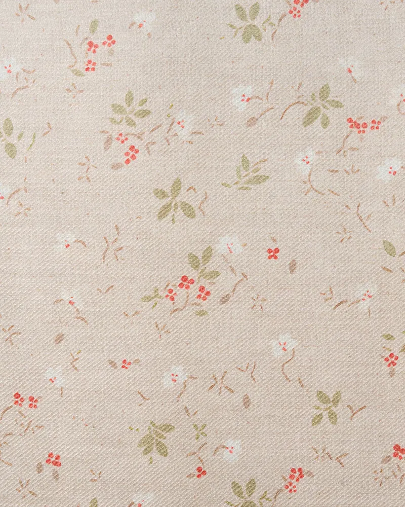 Whisper Linen Blend Floral Patterned Custom Curtain