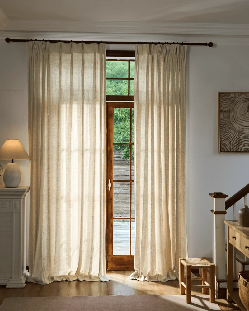 Fiona Linen Blend Custom Curtain