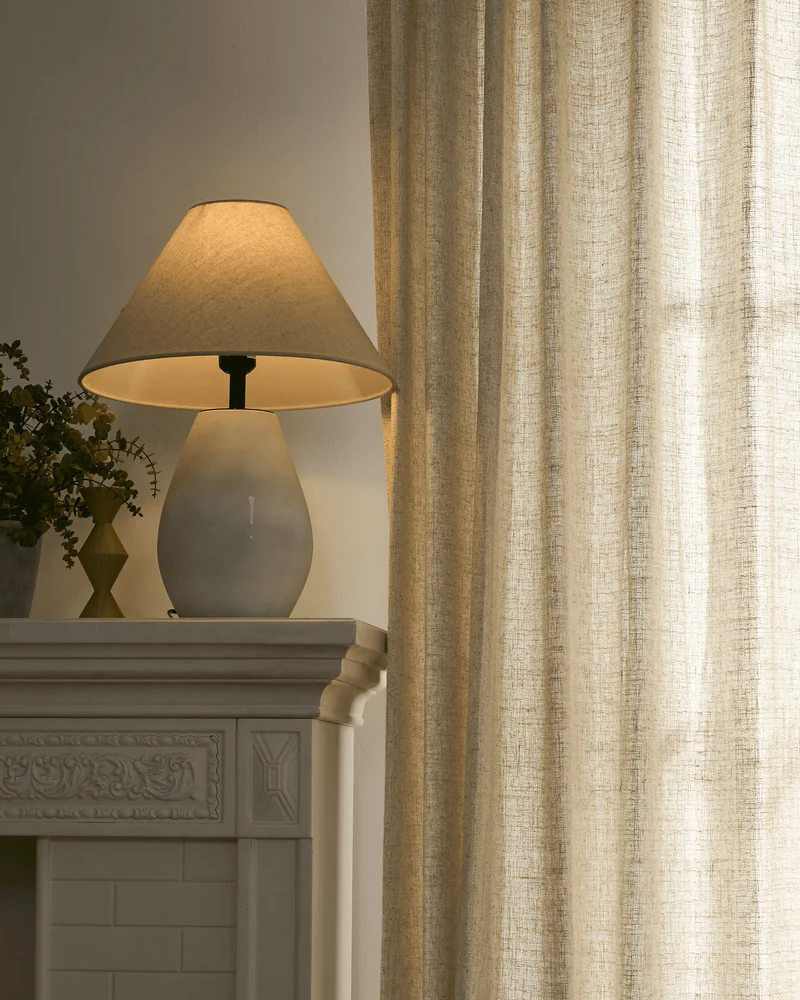 Fiona Linen Blend Custom Curtain