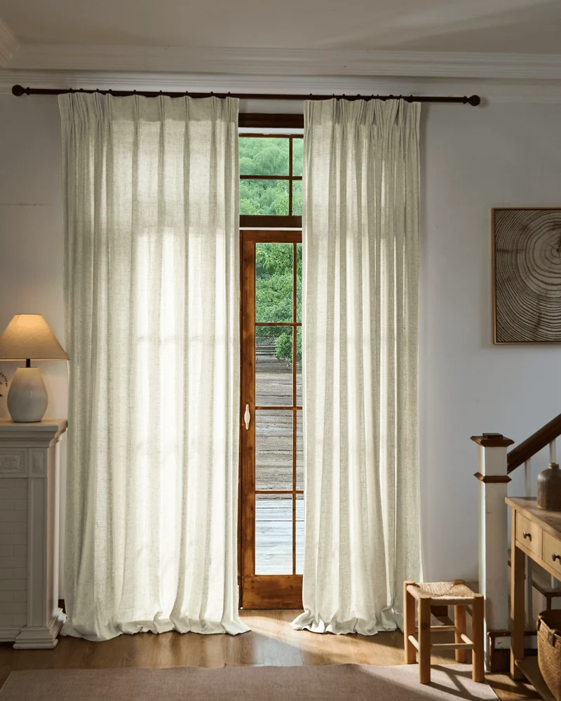 Fiona Linen Blend Custom Curtain