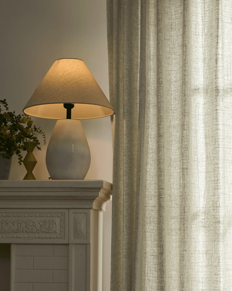 Fiona Linen Blend Custom Curtain