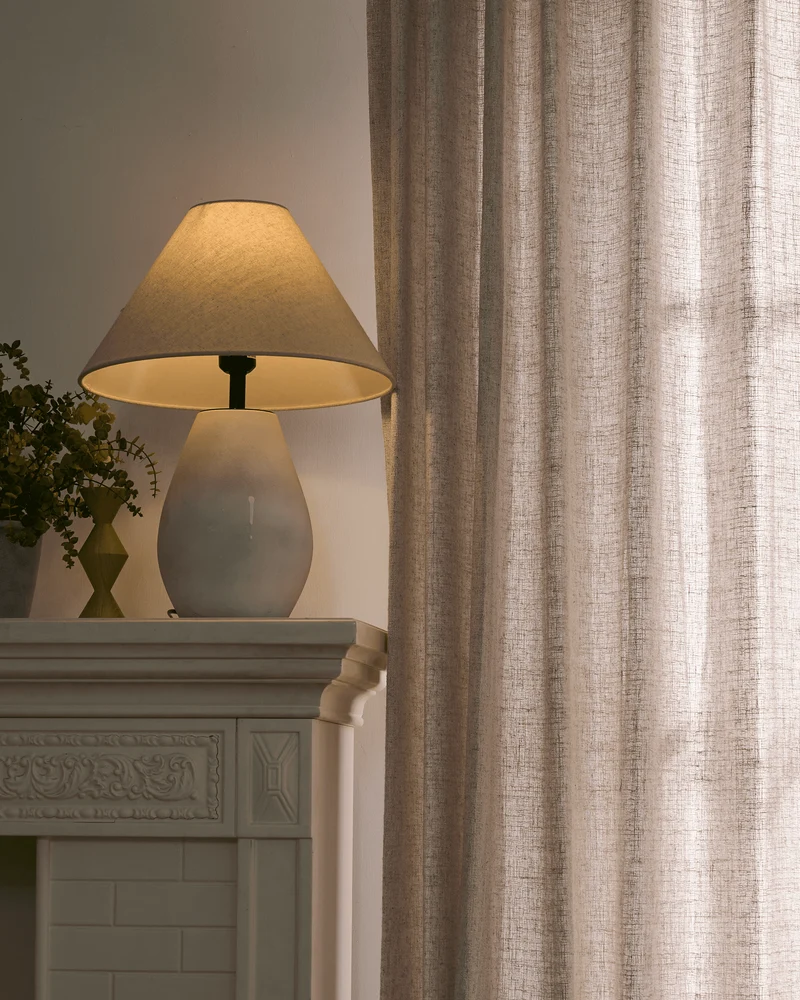Fiona Linen Blend Custom Curtain