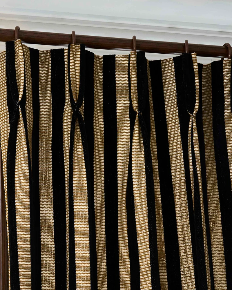 Liam Striped Linen Blend Custom Curtain