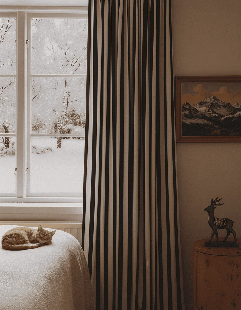 Liam Striped Linen Blend Custom Curtain