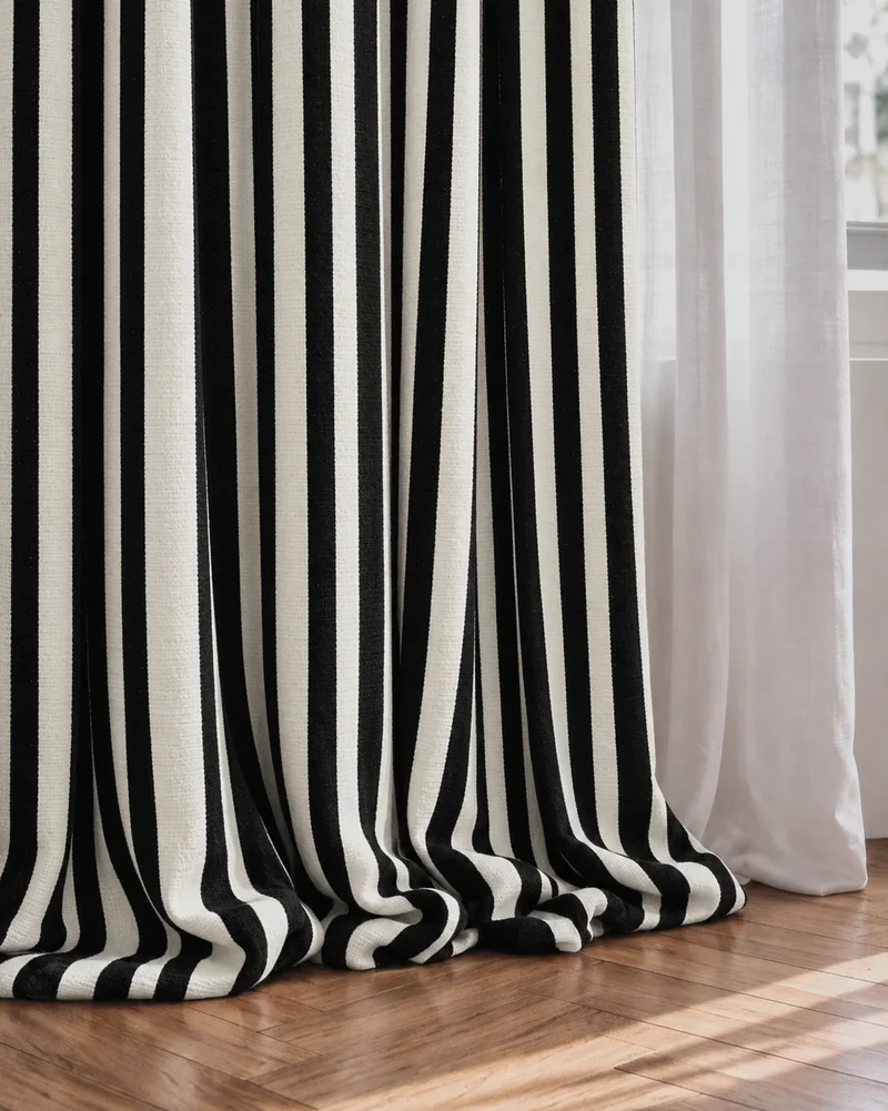 Liam Striped Linen Blend Custom Curtain