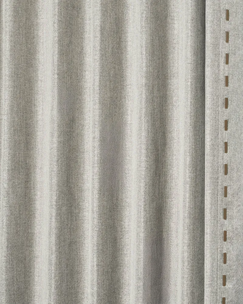 Cleo Textured Custom Curtain with Trim