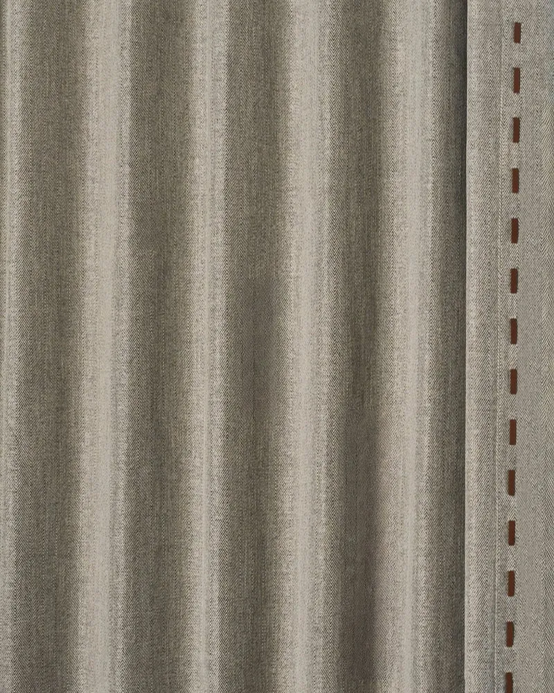 Cleo Textured Custom Curtain with Trim