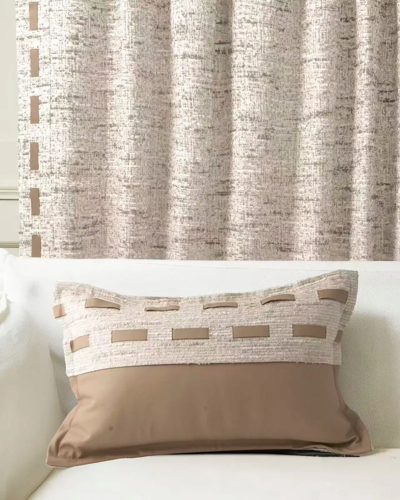 Juliette Textured Leather Lumbar Pillowcase