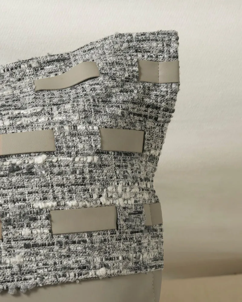 Juliette Textured Leather Lumbar Pillowcase