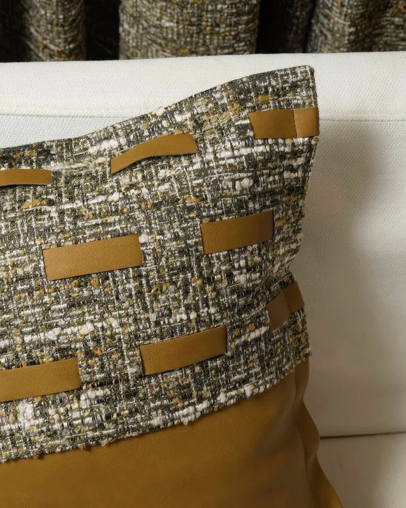 Juliette Textured Leather Lumbar Pillowcase
