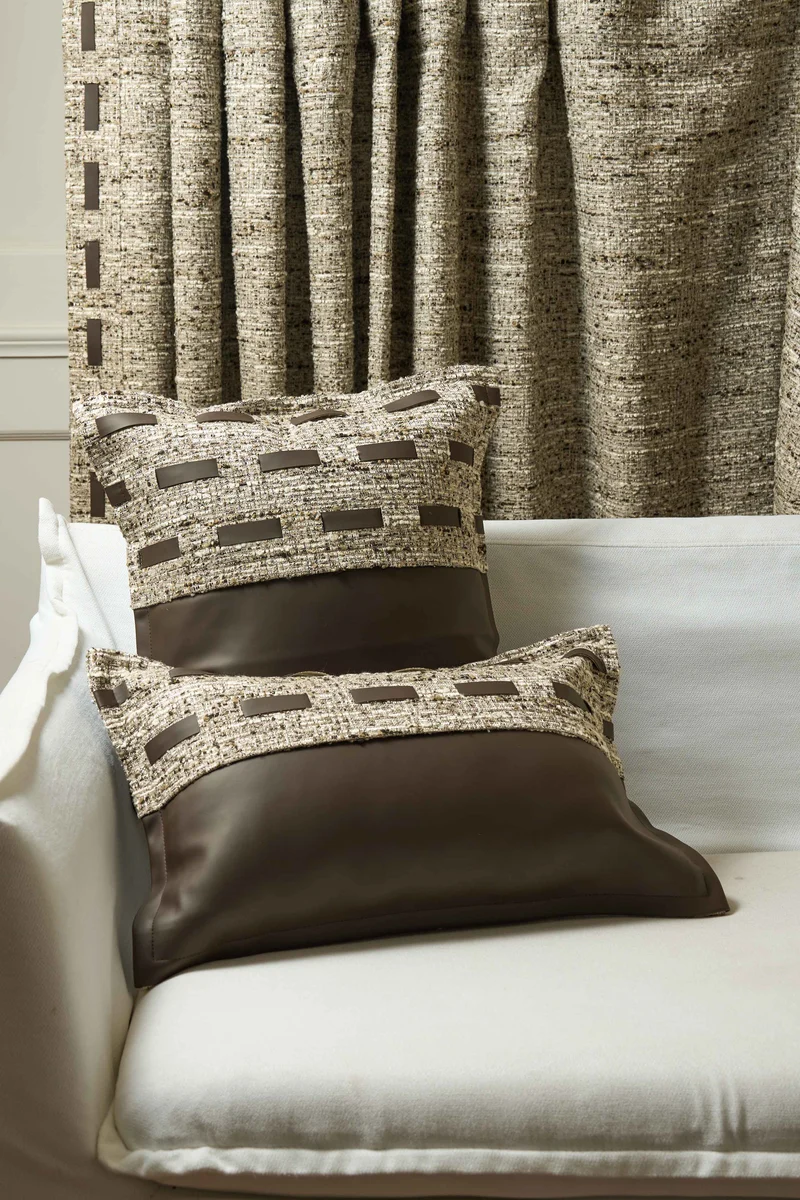 Juliette Textured Leather Lumbar Pillowcase