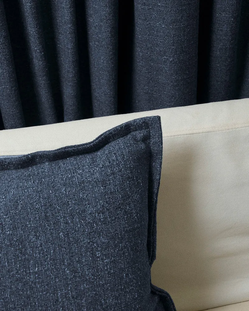 Luna Linen Blend Faux Leather Laced Lumbar Pillowcase