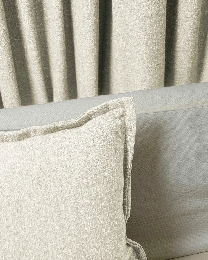 Luna Linen Blend Faux Leather Laced Lumbar Pillowcase