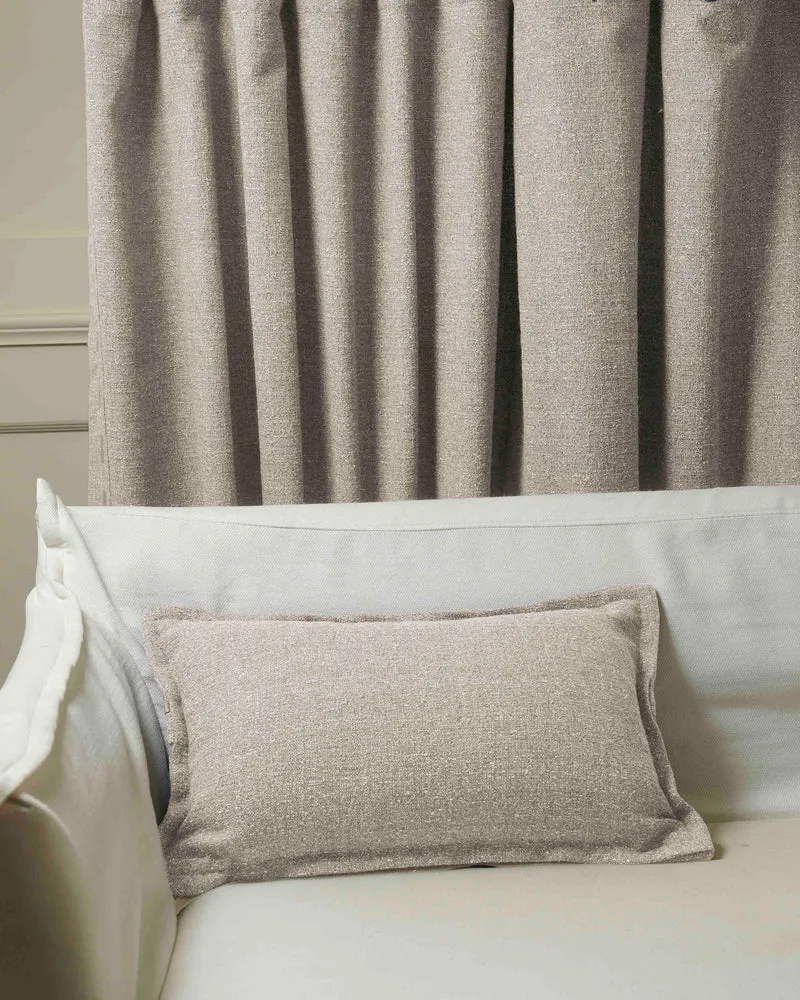 Luna Linen Blend Faux Leather Laced Lumbar Pillowcase