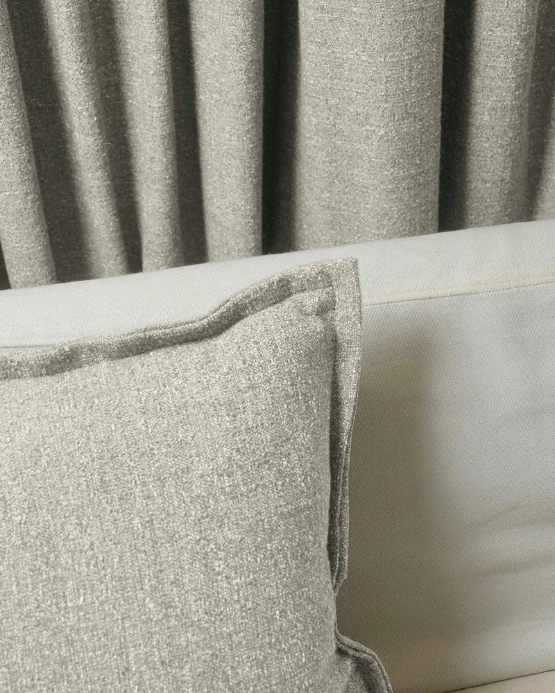 Luna Linen Blend Faux Leather Laced Lumbar Pillowcase