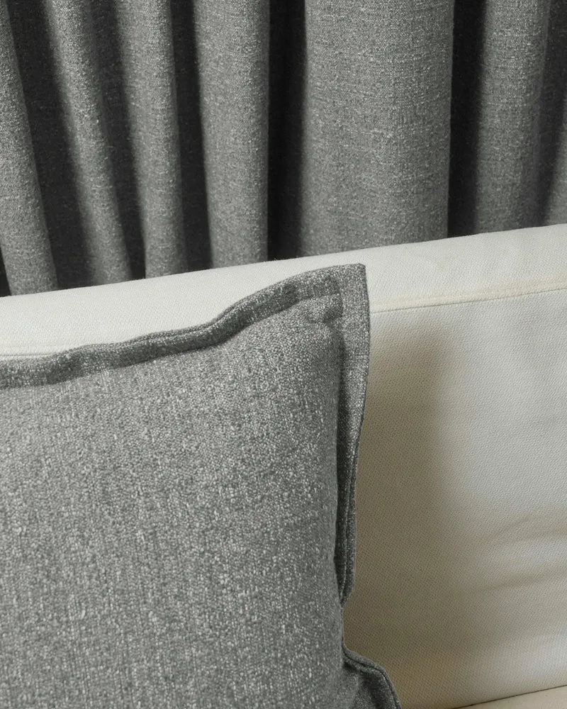 Luna Linen Blend Faux Leather Laced Lumbar Pillowcase