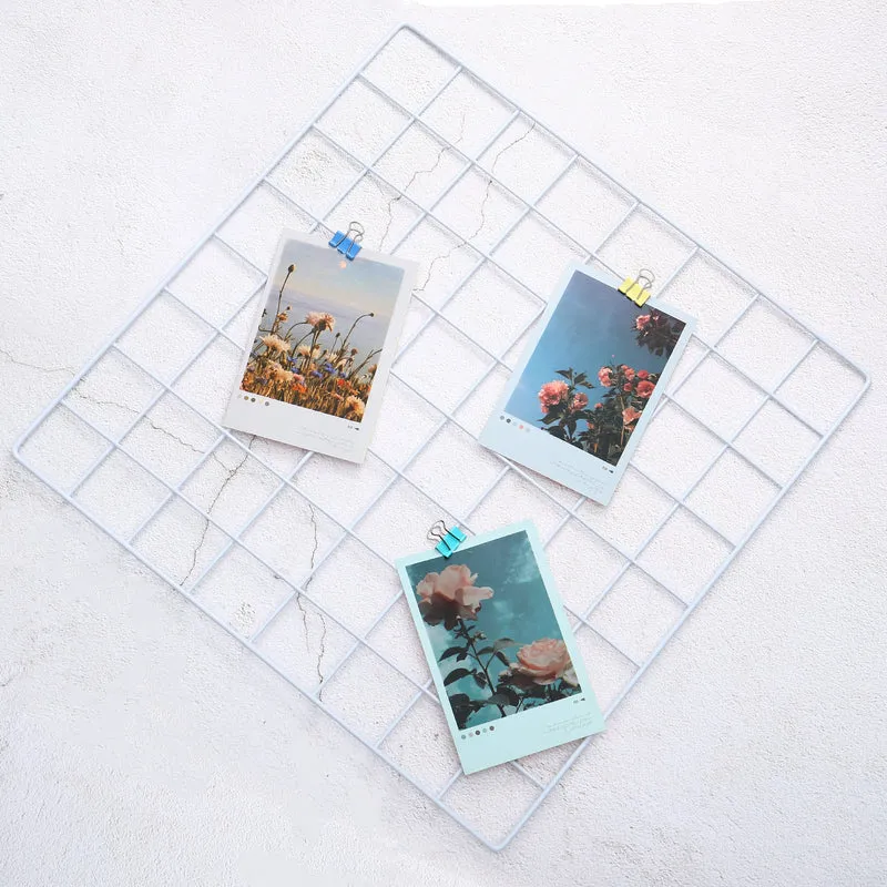Wire Grid Panel, Wall Grid Decorative Board Photo Display