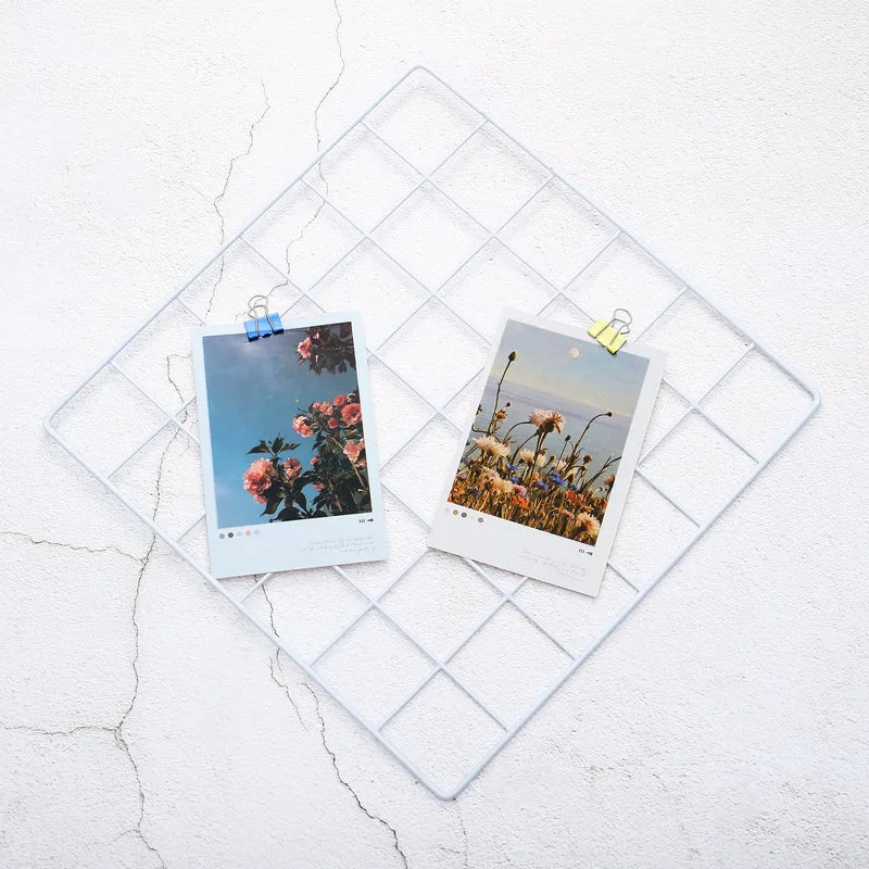 Wire Grid Panel, Wall Grid Decorative Board Photo Display