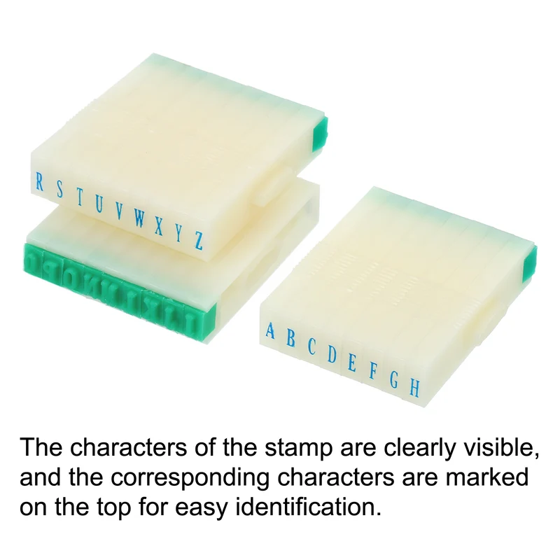 Detachable Letter Stamp, Plastic Digits Font Alphabet Combination Set