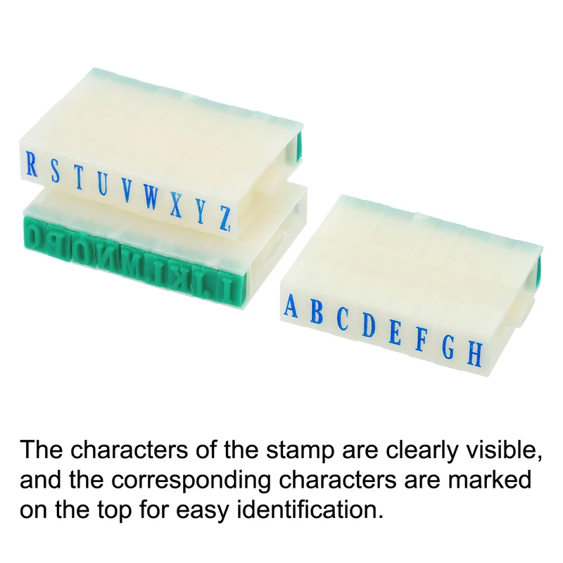 Detachable Letter Stamp, Plastic Digits Font Alphabet Combination Set