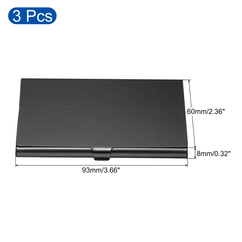 Business Card Holders, Aluminum Alloy Flip Cover Slim Name Cards Cases for Women Men