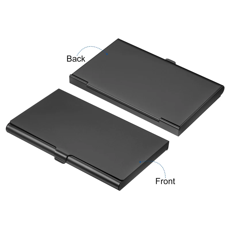 Business Card Holders, Aluminum Alloy Flip Cover Slim Name Cards Cases for Women Men