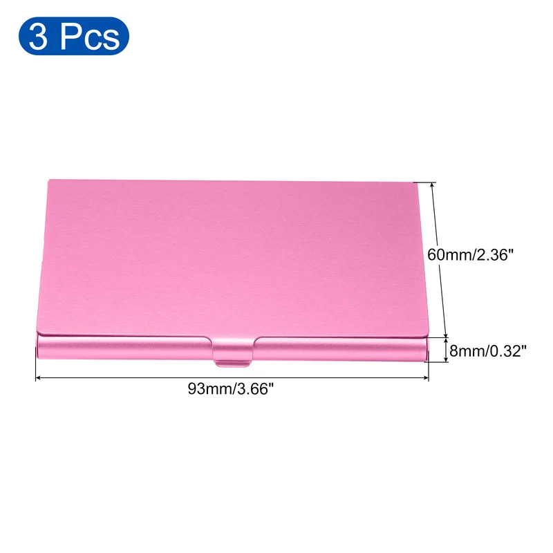 Business Card Holders, Aluminum Alloy Flip Cover Slim Name Cards Cases for Women Men