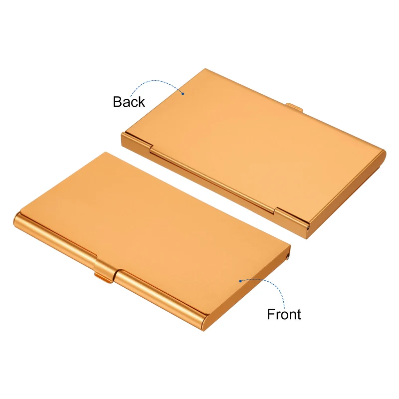 Business Card Holders, Aluminum Alloy Flip Cover Slim Name Cards Cases for Women Men