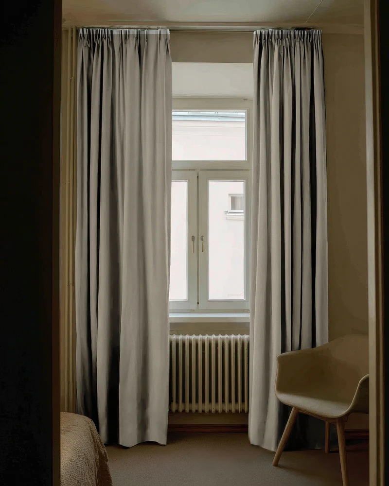 Chloe 100% Blackout Linen Look Burlap Textured Sheer Curtain