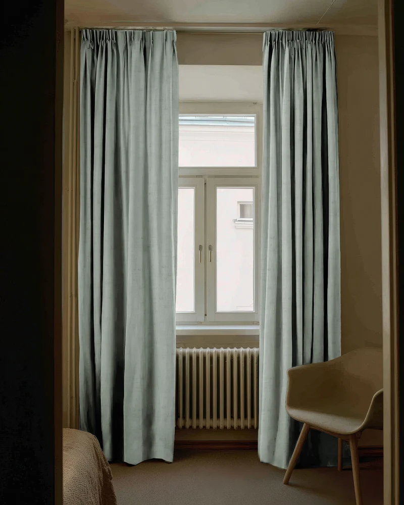 Chloe 100% Blackout Linen Look Burlap Textured Sheer Curtain