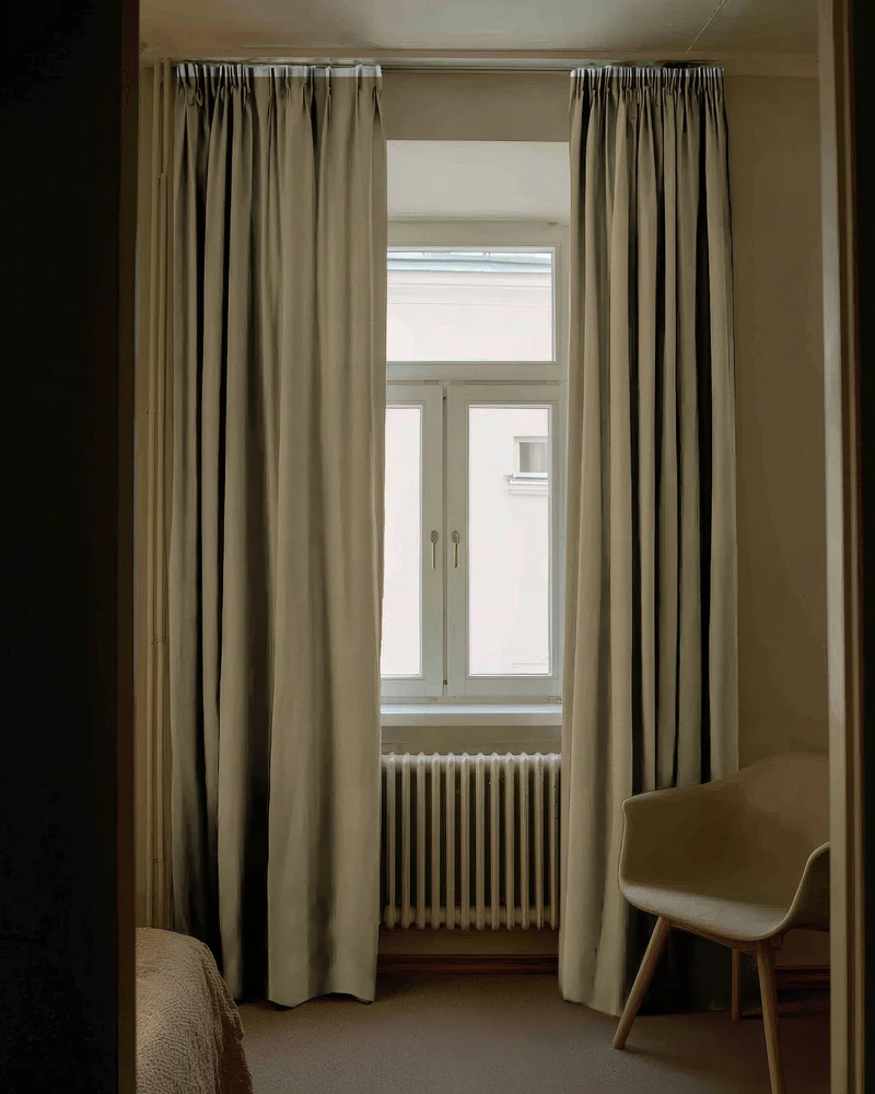 Chloe 100% Blackout Linen Look Burlap Textured Sheer Curtain