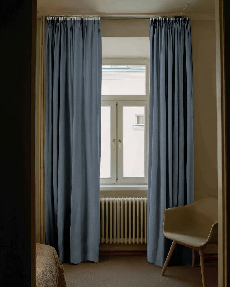 Chloe 100% Blackout Linen Look Burlap Textured Sheer Curtain