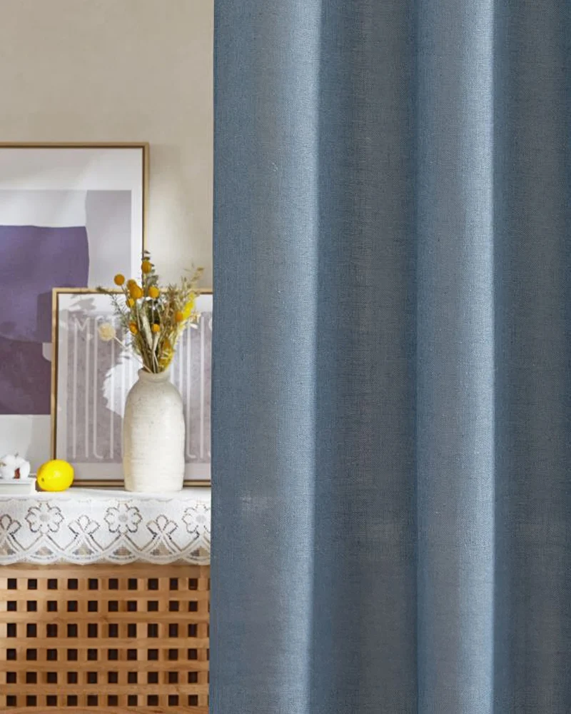 Chloe Linen Look Burlap Textured Sheer Curtain