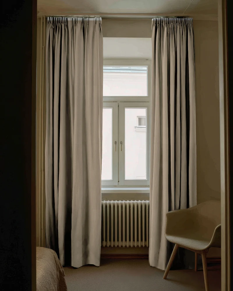 Chloe 100% Blackout Linen Look Burlap Textured Sheer Curtain