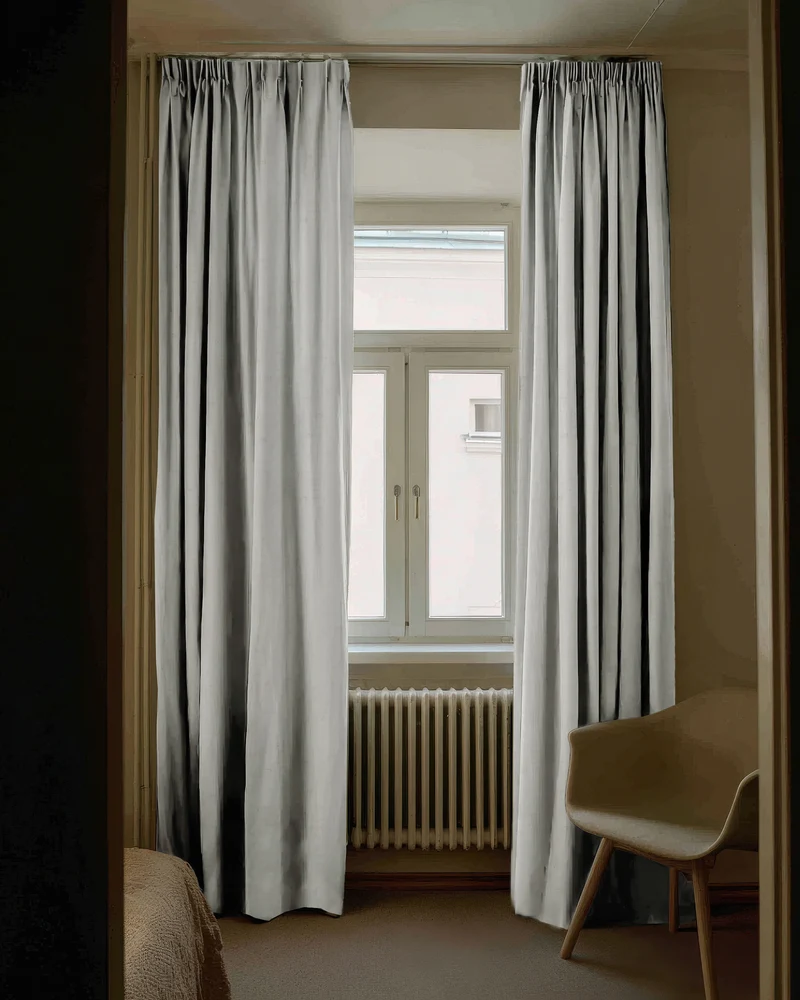 Chloe 100% Blackout Linen Look Burlap Textured Sheer Curtain