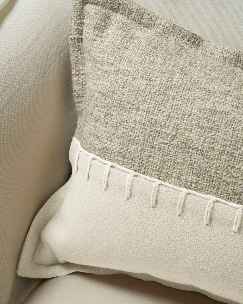 Zane Wool Blend Yarn Stitched Lumbar Pillowcase