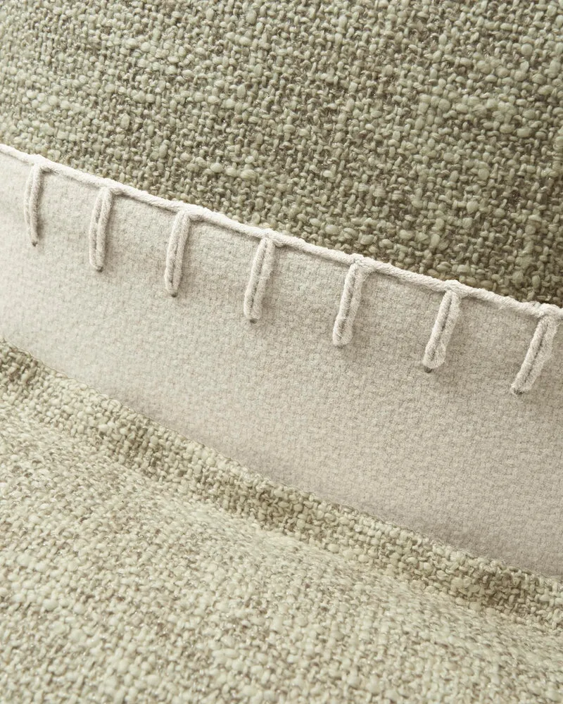 Zane Wool Blend Yarn Stitched Lumbar Pillowcase