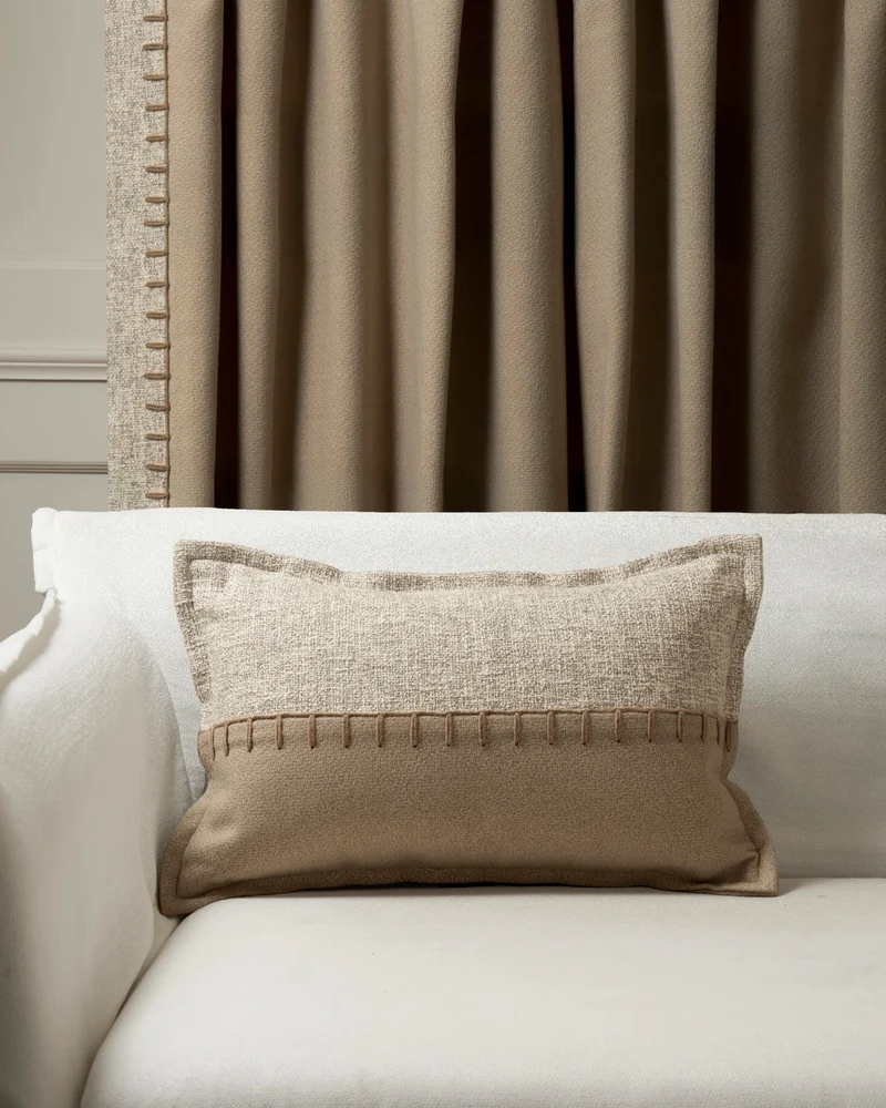 Zane Wool Blend Yarn Stitched Lumbar Pillowcase