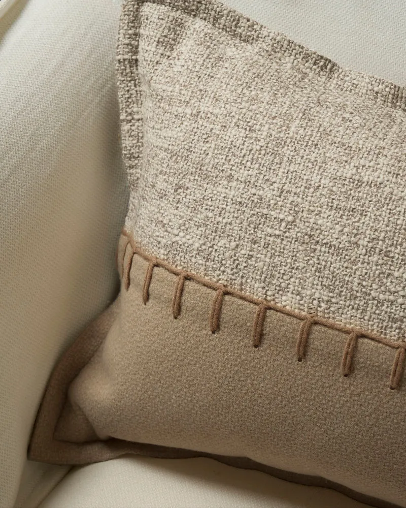 Zane Wool Blend Yarn Stitched Lumbar Pillowcase
