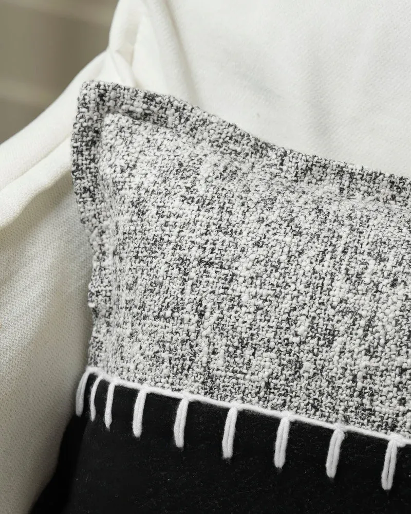 Zane Wool Blend Yarn Stitched Lumbar Pillowcase