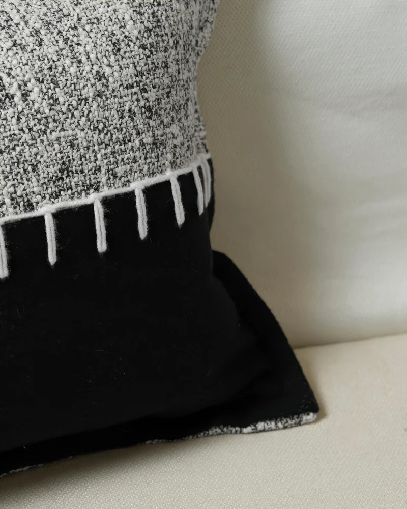 Zane Wool Blend Yarn Stitched Lumbar Pillowcase
