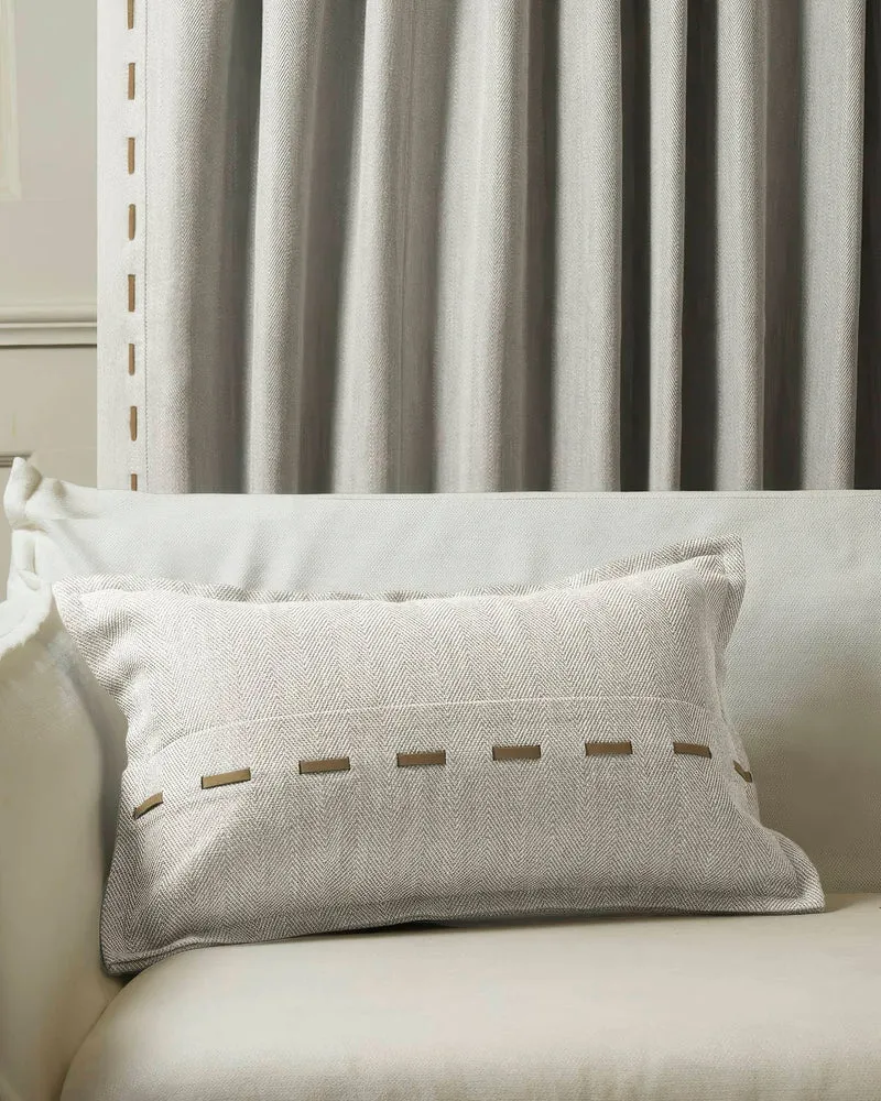 Cleo Textured Faux Leather Laced Lumbar Pillowcase