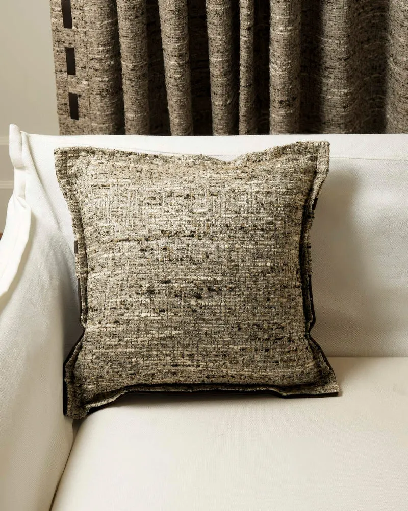 Juliette Textured Faux Leather Throw Pillowcase