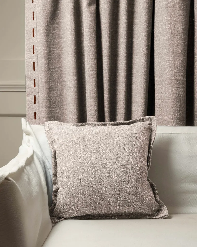 Luna Linen Blend Faux Leather Laced Throw Pillowcase