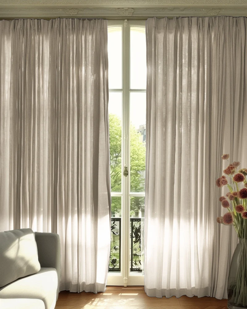 Cassie Linen Blend Custom Curtains