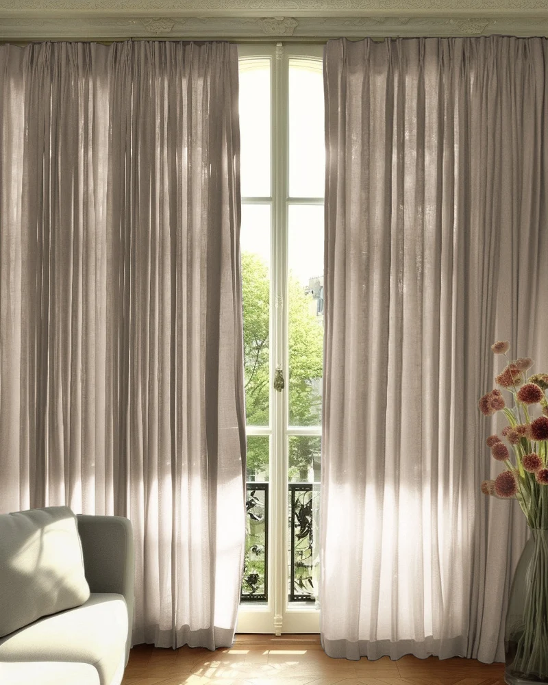 Cassie Linen Blend Custom Curtains