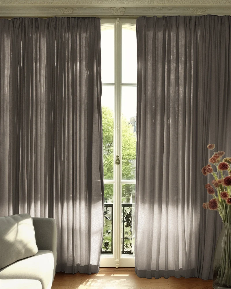Cassie Linen Blend Custom Curtains