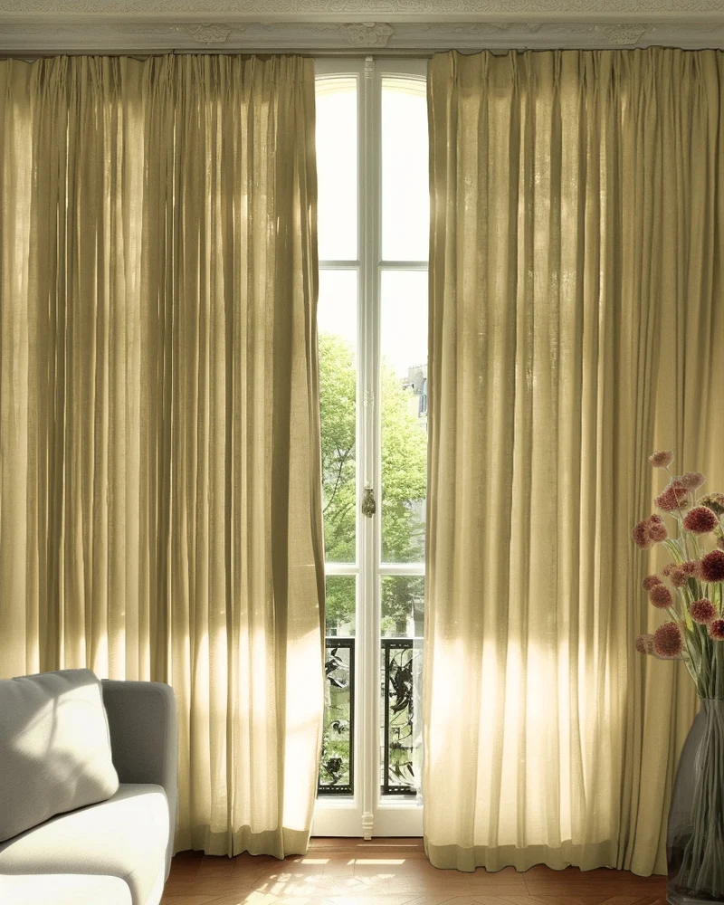 Cassie Linen Blend Custom Curtains