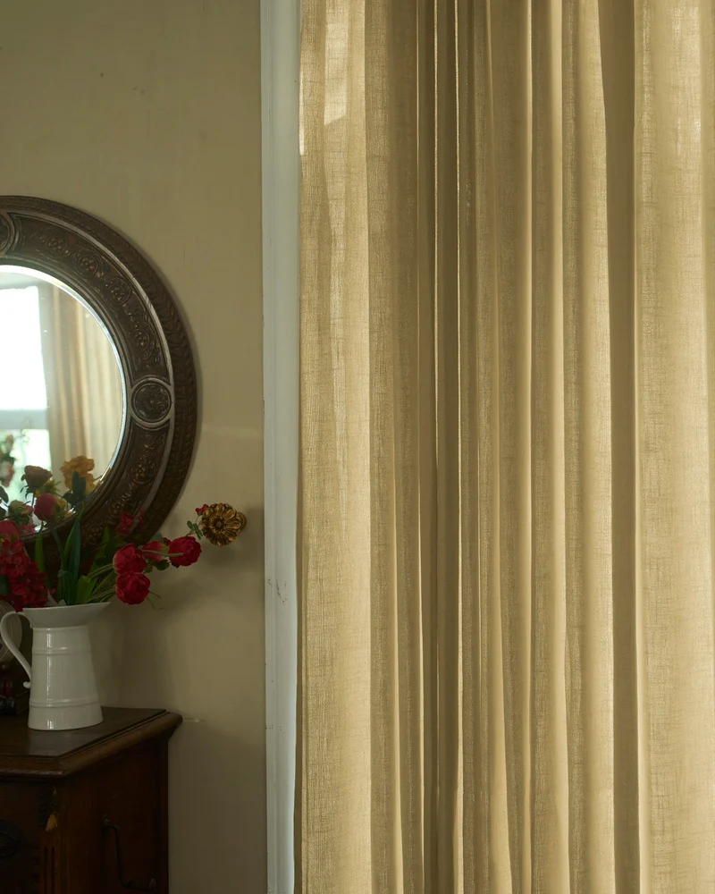 Cassie Linen Blend Custom Curtains