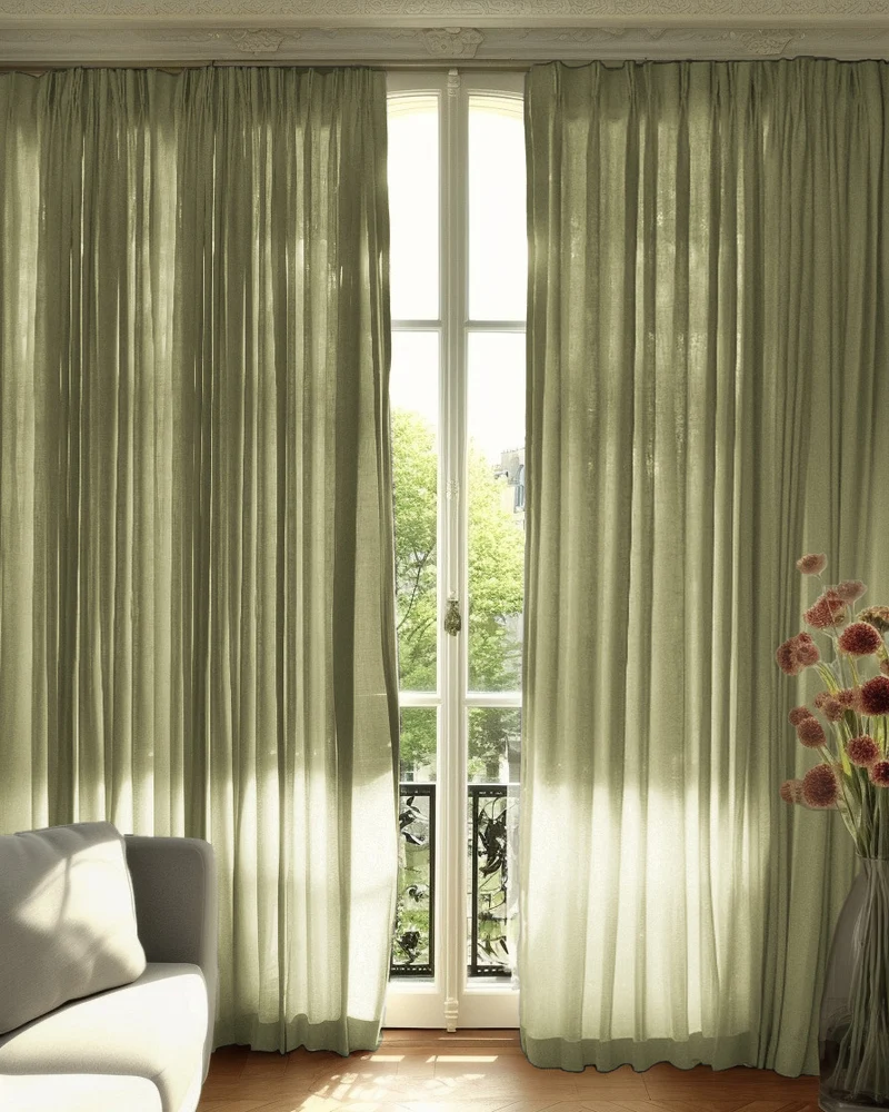 Cassie Linen Blend Custom Curtains